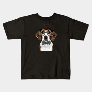 Hipster Beagle Kids T-Shirt
